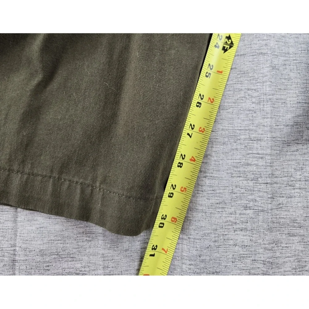 New TAXI  Women's  Cargo Pants High Rise 100% Cotton Dark Green Wide‎ Leg 2XL